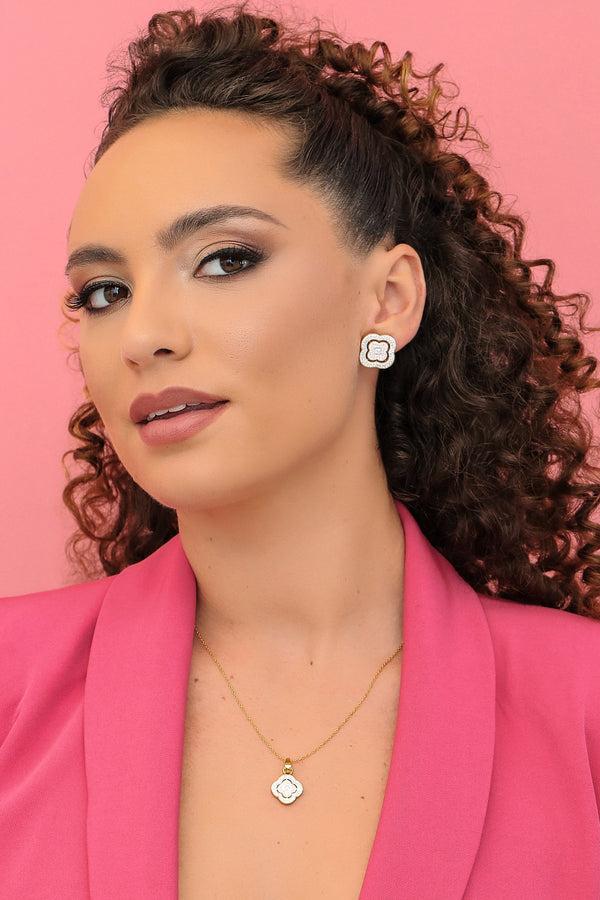 Carisma Rossi's Crystal Stud Earring Set & Pendant Gift Set