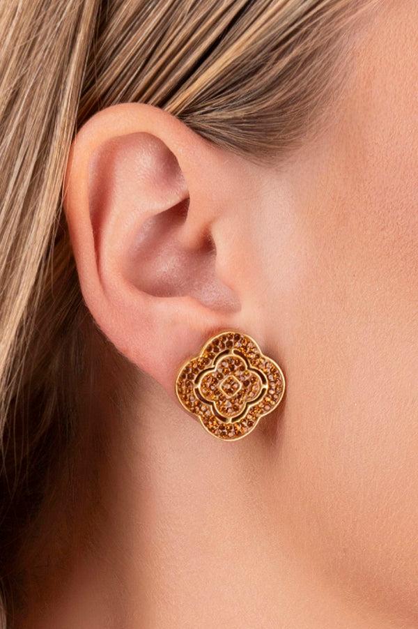 Carisma Rossi's Limited Edition Amber Crystal Stud Earring Set