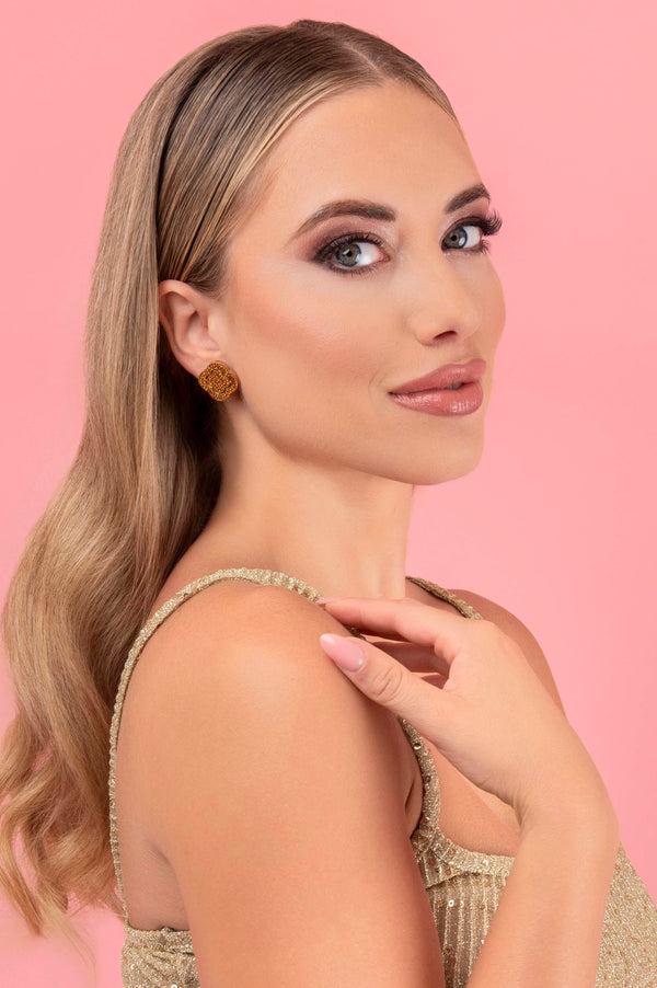 Carisma Rossi's Limited Edition Amber Crystal Stud Earring Set