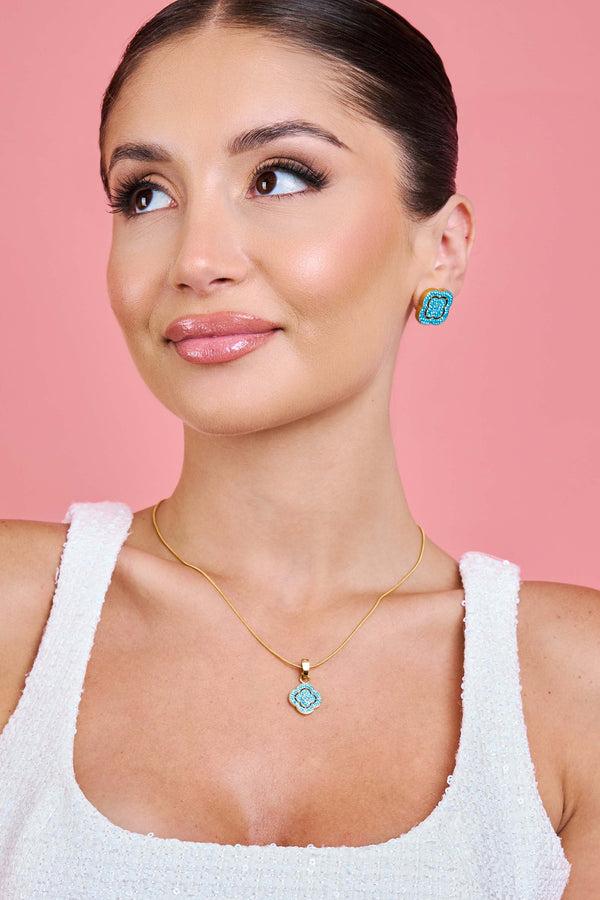 Carisma Rossi's Limited Edition Cyan Stud Earring Set