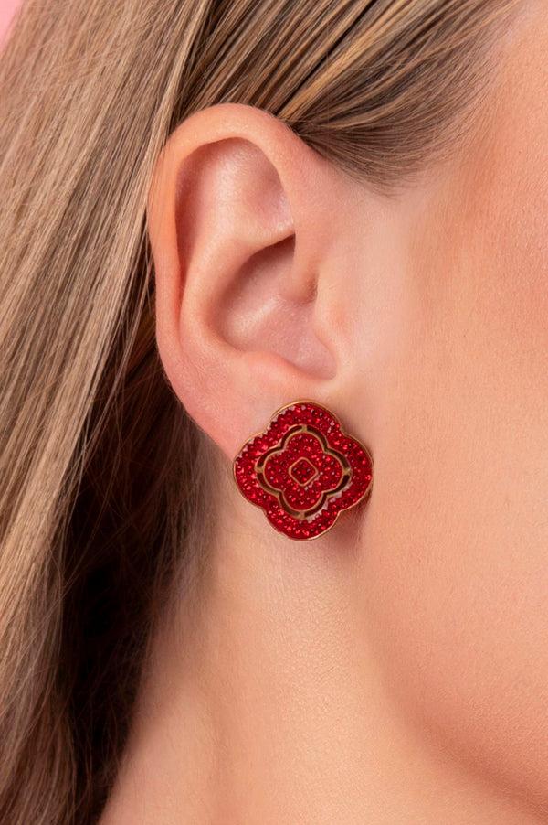 Carisma Rossi's Limited Edition Ruby Red Crystal Stud Earring Set