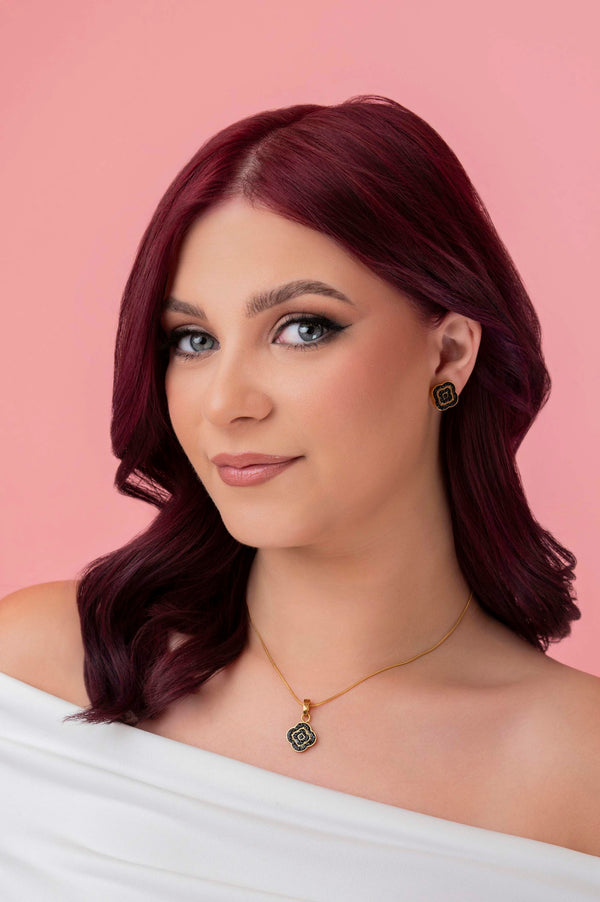 Carisma Rossi's Petite Black Crystal Stud Earring Set