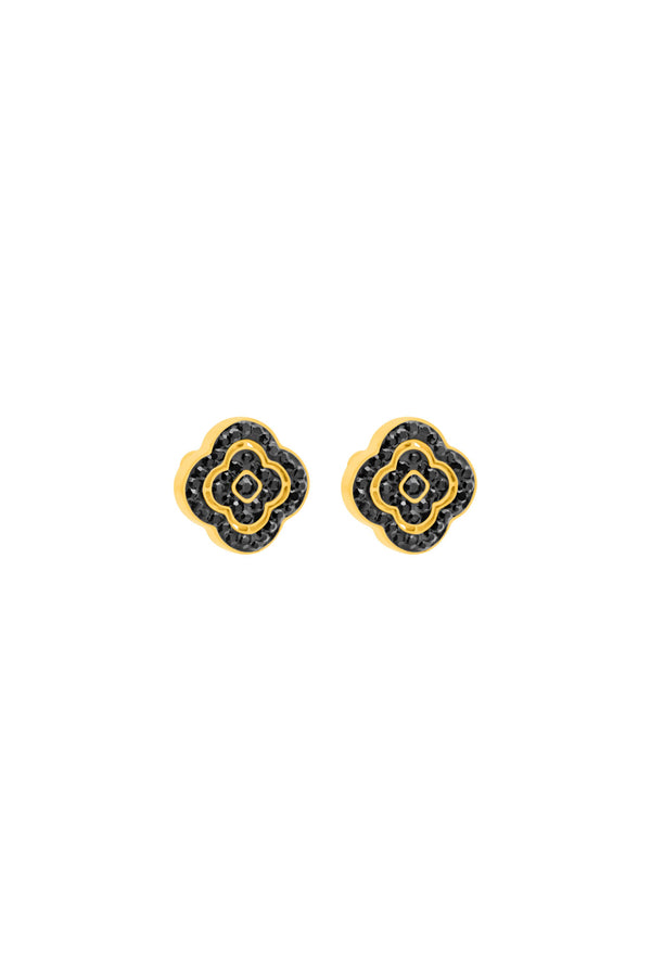carisma Rossi's Petite Black Crystal Stud Earring Set