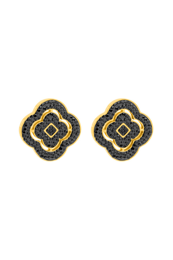 carisma Rossi's Statement Black Crystal Stud Earring Set