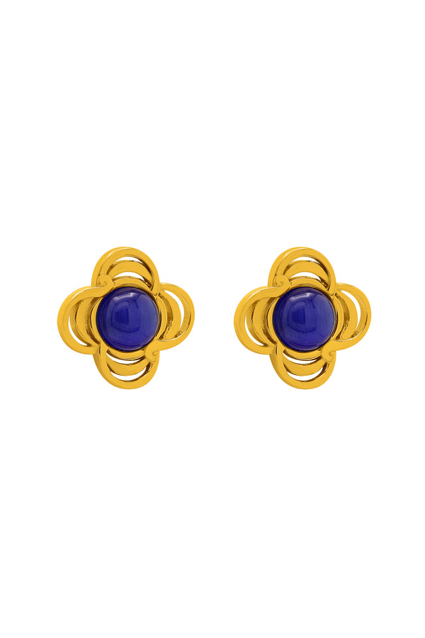 carisma Roxanne’s Deep Blue Cat Eye Stud Earring Set