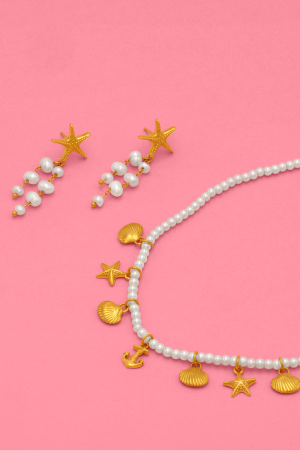 carisma Saltwater Stories Necklace & Sea Star Drop Earrings Gift Set