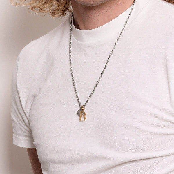 Carisma Silver Square & Carisma Letter Pendant Gift Set