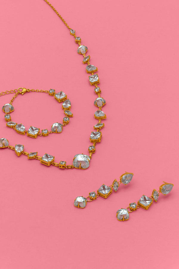 carisma Sinfonija Brillantina Stone Drop Stud Earring Set Necklace & Bracelet Gift Set