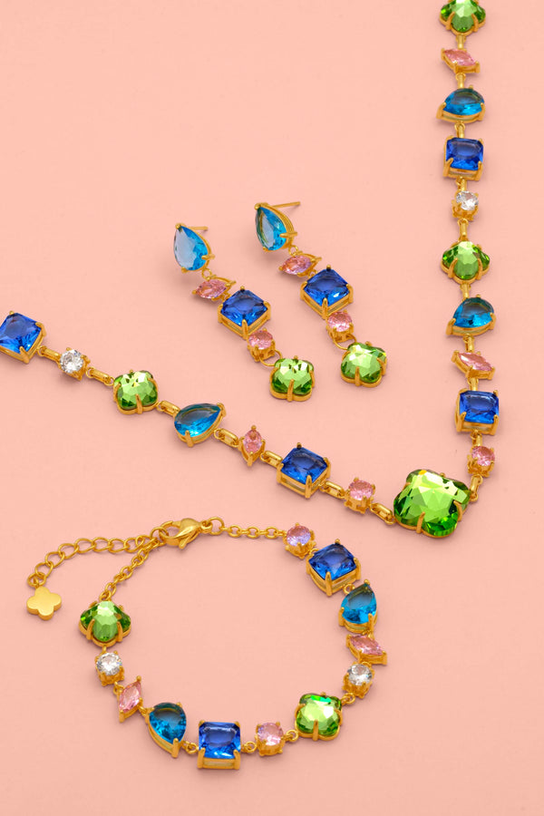 carisma Sinfonija Ġawhar Drop Stud Earring Set Necklace & Bracelet Gift Set