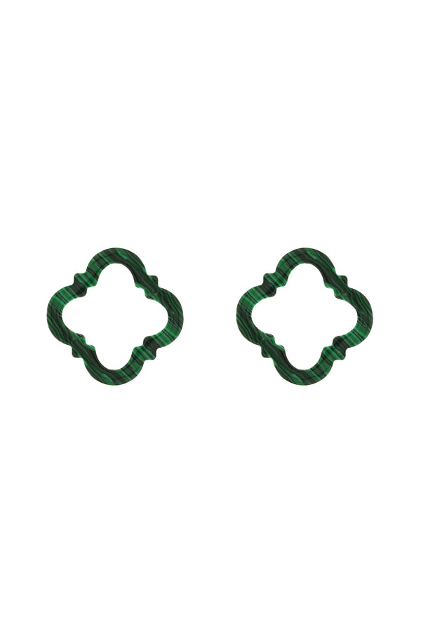 carisma Stone Station Malachite Carisma Logo Earring Stone