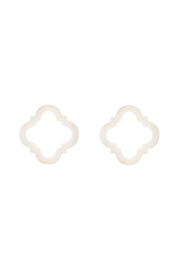 carisma Stone Station Mother of Pearl Carisma Logo Earring Stone