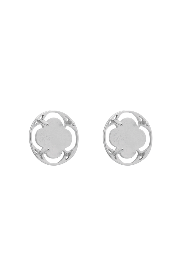 carisma Stone Station Stud Earring Set Silver Coloured