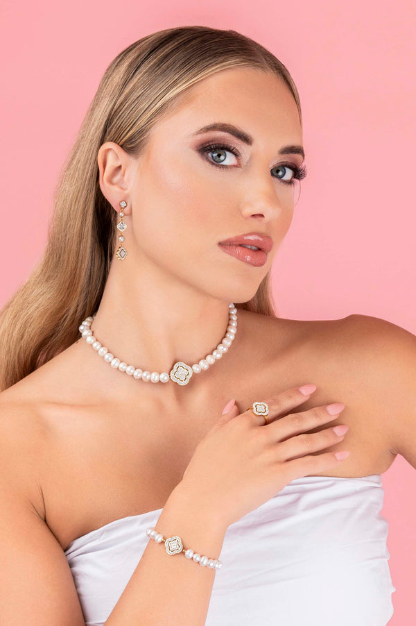 Carisma Sue's Freshwater Pearl Bracelet & Choker Gift Set