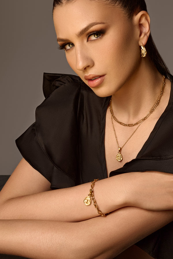 Carisma Tberfil Letter Pendant Charm Bracelet Gift Set