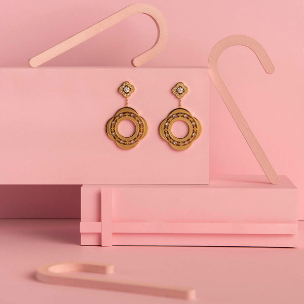 Carisma Veronika's Maltese Cross Statement Earring Set