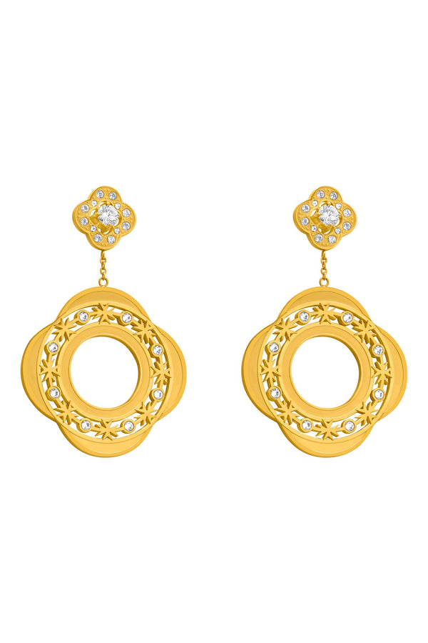 carisma Veronika's Maltese Cross Statement Earring Set