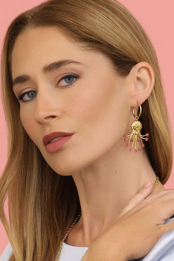 Carisma Widnet Il-Baħar Cat Eye Stone Pendant Earring Set