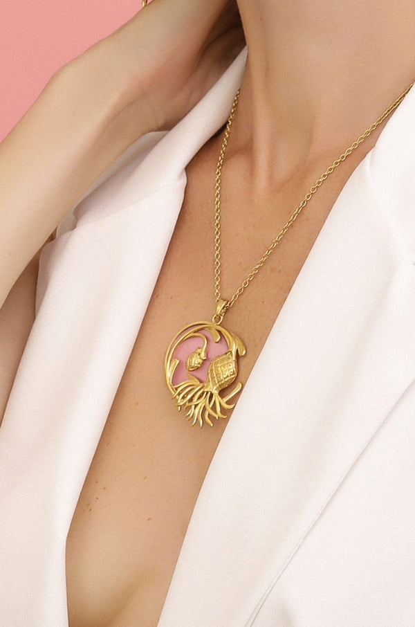 Carisma Widnet Il-Baħar Hollow Pendant & Cat Eye Large Stone Set