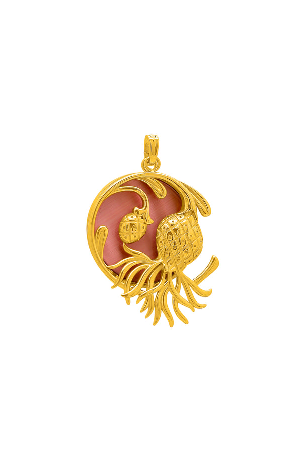 carisma Widnet Il-Baħar Hollow Pendant & Cat Eye Large Stone Set