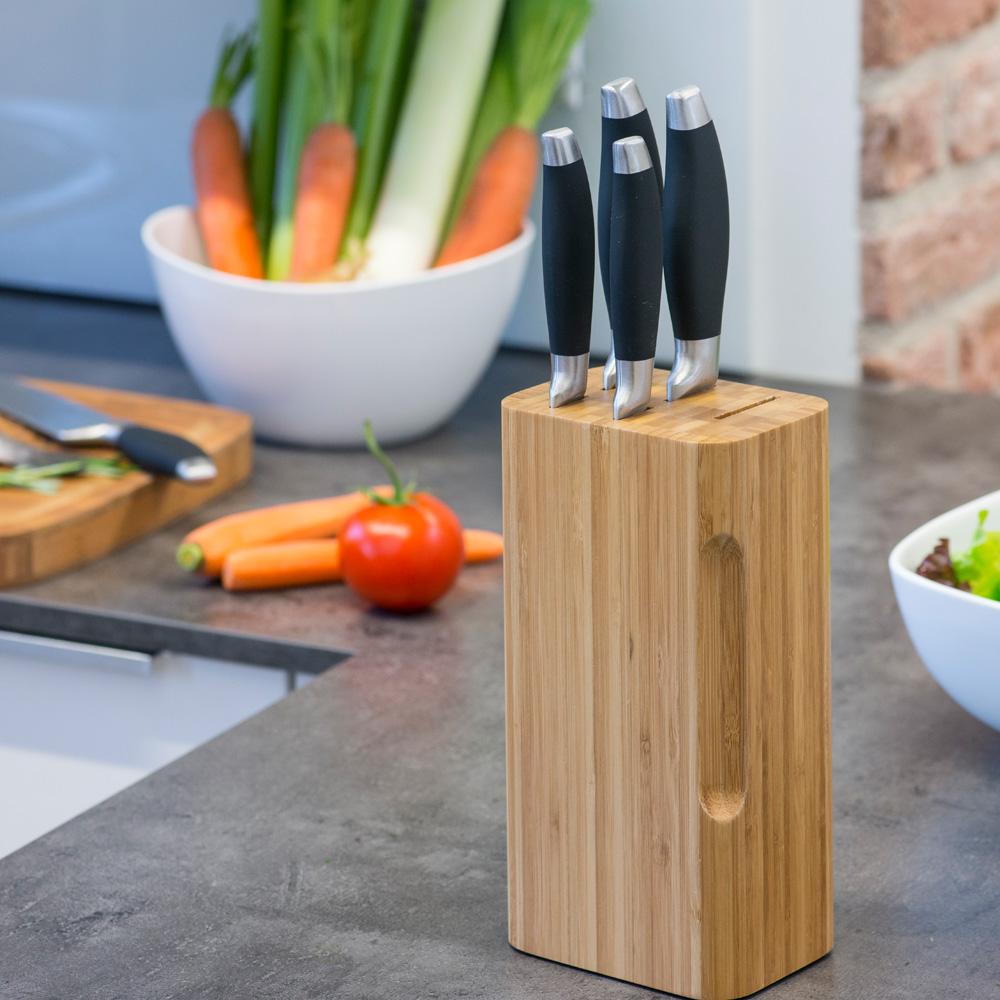 Carl Schmidt Sohn A SOLMS 6 Piece Knife Block Set Stainless Steel
