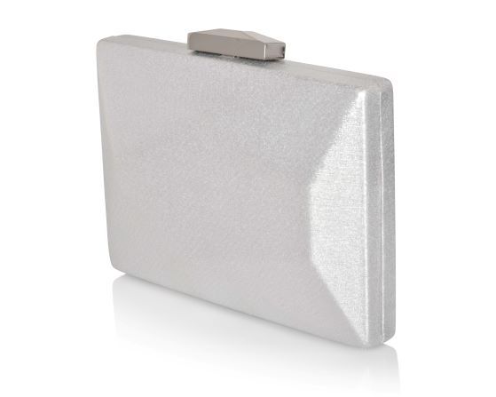 carlo fellini Carlo Fellini-Adele Rocky Metallic Clutch (75 19821) (silver)