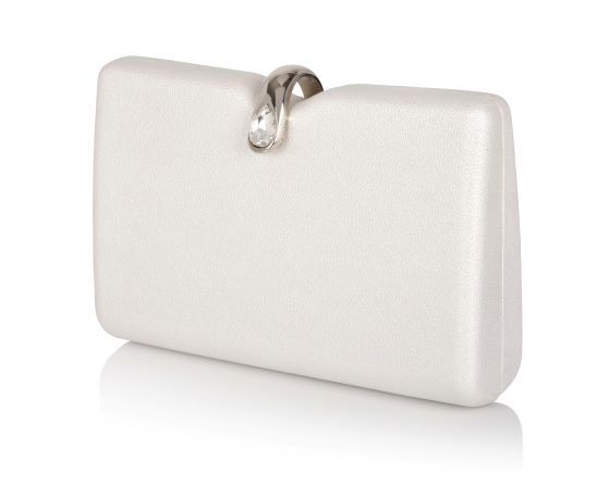 Carlo Fellini Carlo Fellini-Camille Stone Clasp Clutch (75 19857)(silver)