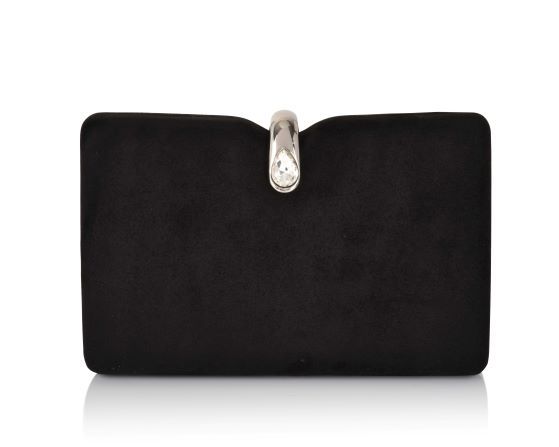 carlo fellini Carlo Fellini-Camille Stone Clasp Clutch (75 19857)(black)