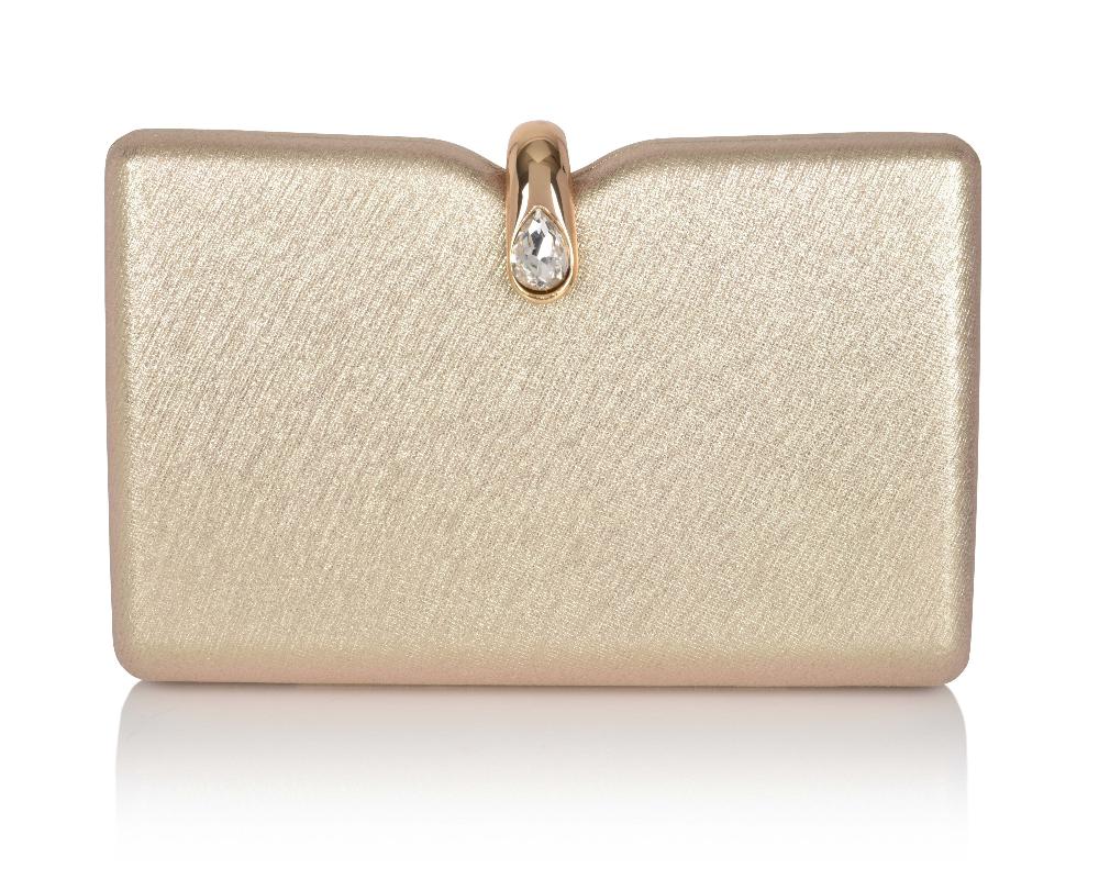 carlo fellini Carlo Fellini-Camille Stone Clasp Clutch (75 19857)(gold)