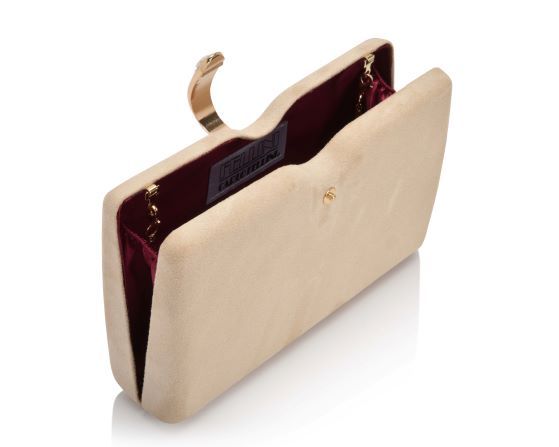 Carlo Fellini Carlo Fellini-Camille Stone Clasp Clutch (75 19857)(Beige)
