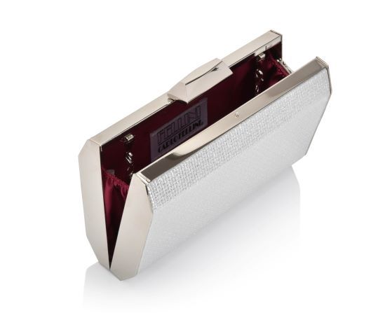 Carlo Fellini Carlo Fellini- Estrella Embellished Metal Frame Clutch (75 19969) (silver)