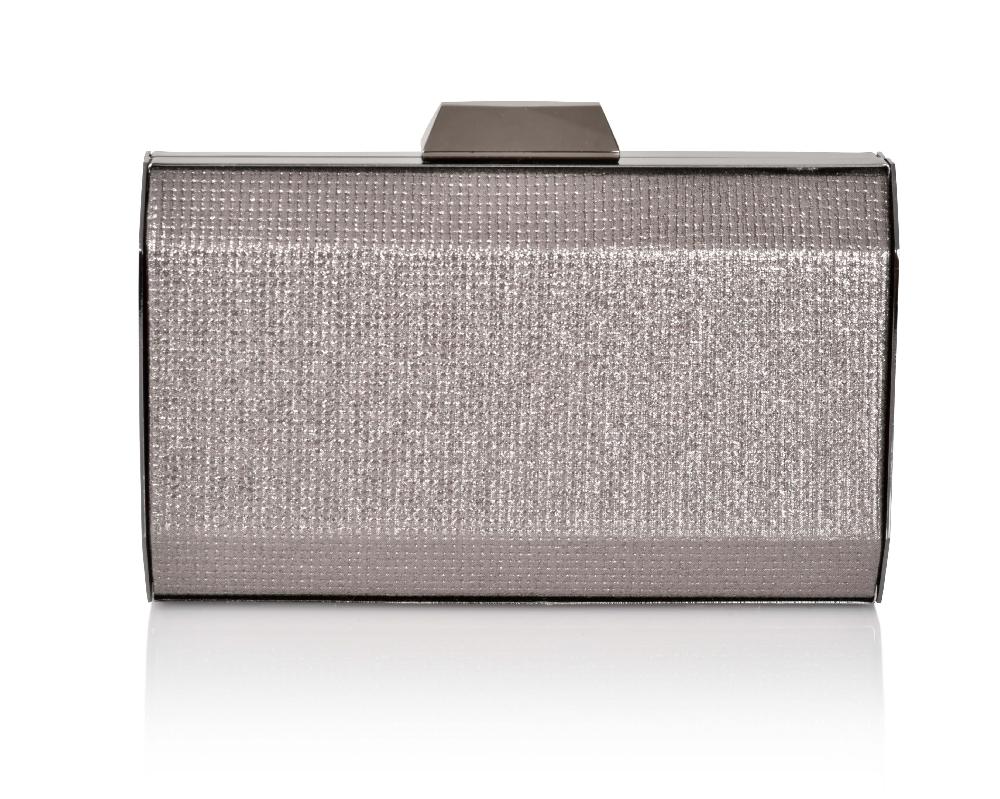 carlo fellini Carlo Fellini- Estrella Embellished Metal Frame Clutch (75 19969) (grey)