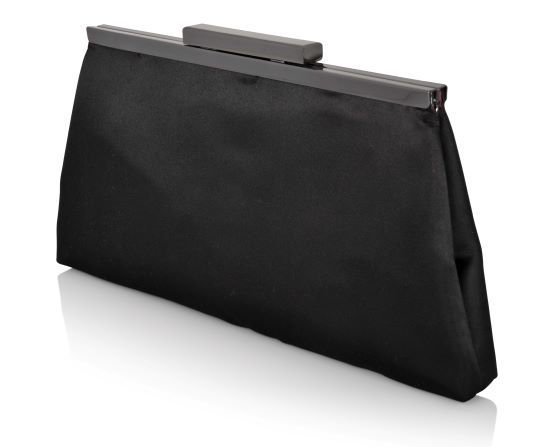 Carlo Fellini Carlo Fellini- Jen Soft Frame Satin Clutch (75 19815) (Black )