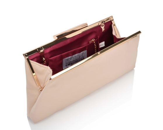 carlo fellini Carlo Fellini- Jen Soft Frame Satin Clutch (75 19815)(Gold)