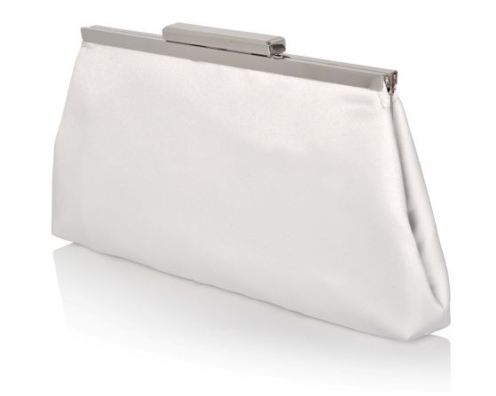 Carlo Fellini Carlo Fellini- Jen Soft Frame Satin Clutch (75 19815 )(silver)
