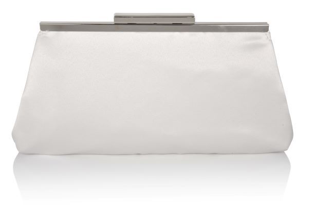 Carlo Fellini Carlo Fellini- Jen Soft Frame Satin Clutch (75 19815 )(silver)