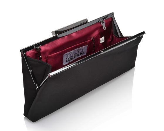 carlo fellini Carlo Fellini- Jen Soft Frame Satin Clutch (75 19815) (Black )