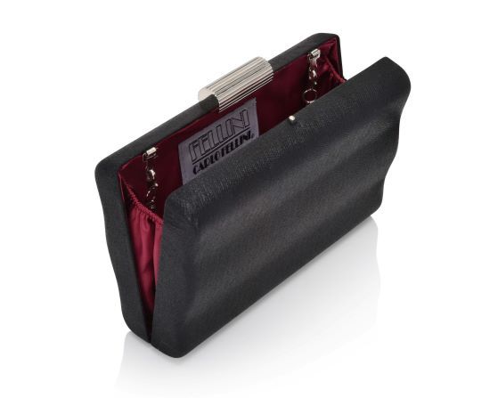 carlo fellini Carlo Fellini- Maz Minaudiere Box Clutch (75 19020)(Black)