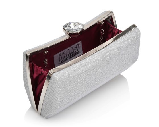 Carlo Fellini Carlo Fellini Rebecca Glittered PVC Clutch (75 19992) (silver)