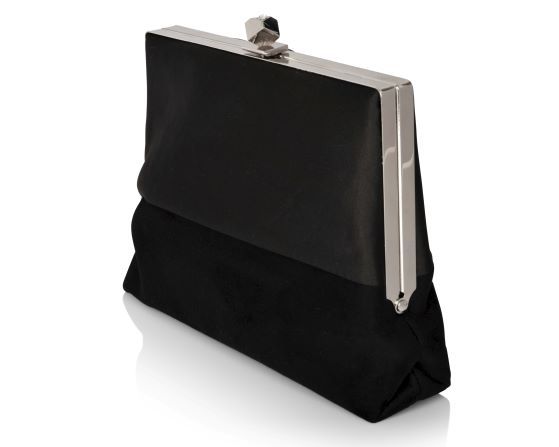 Carlo Fellini Carlo Fellini-Rena Soft Frame Two-Tone Clutch (75 19813)(Black)