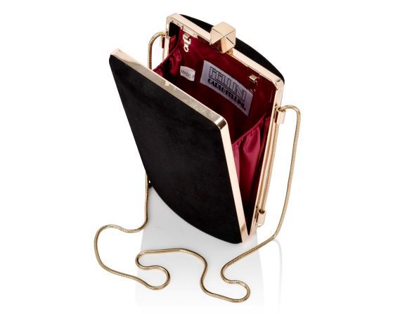 Carlo Fellini Carlo Fellini -Tammy Luxe Suede Clutch (75 19976) (Black)