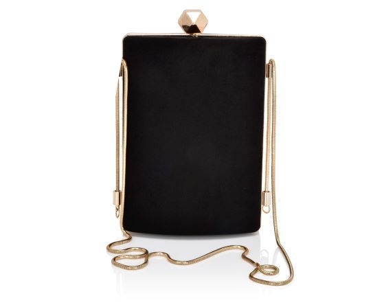 carlo fellini Carlo Fellini -Tammy Luxe Suede Clutch (75 19976) (Black)