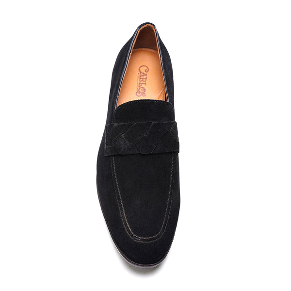 Carlos By Carlos Santana Groove Loafer // Black Suede