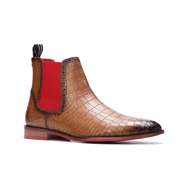 Carlos By Carlos Santana Mantra Croco Print // Tan