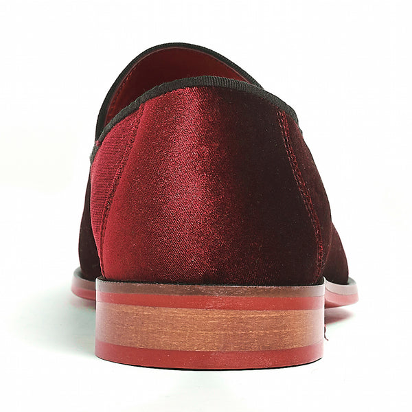 Carlos By Carlos Santana Prince Velvet Loafer // Red