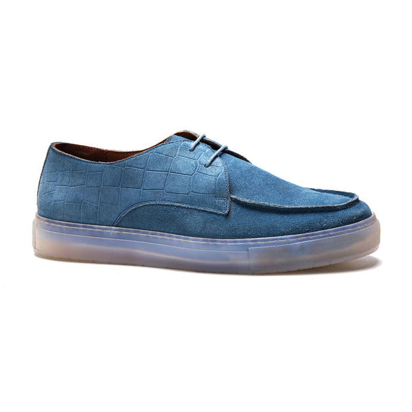 Carlos By Carlos Santana Echo Moc Shoe // Niagra Blue Suede