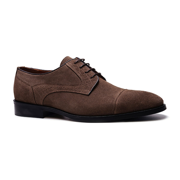 Carlos By Carlos Santana Havens Cap-toe Derby // Saloon Brown Suede