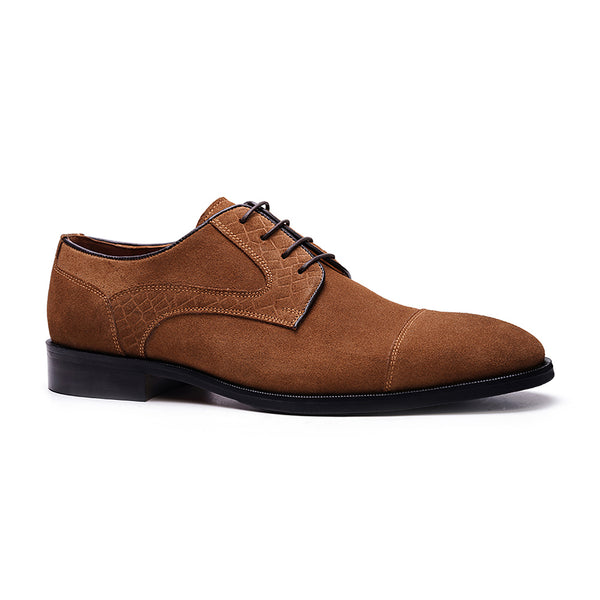 Carlos By Carlos Santana Havens Cap-toe Derby // Tobacco Brown Suede
