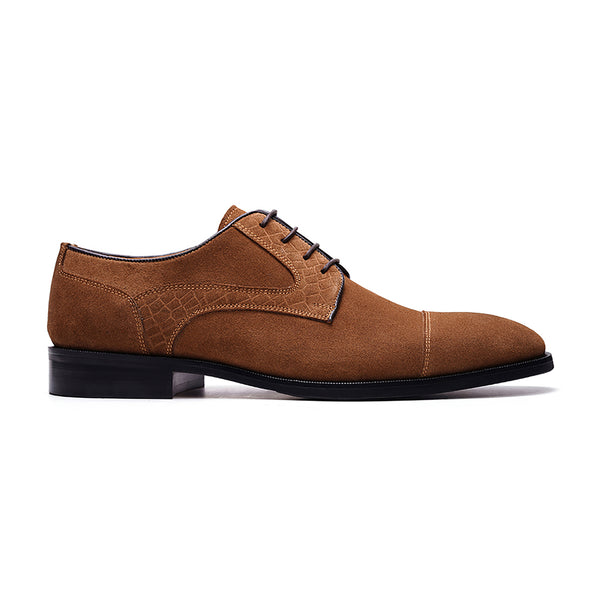 carlos by carlos santana Havens Cap-toe Derby // Tobacco Brown Suede