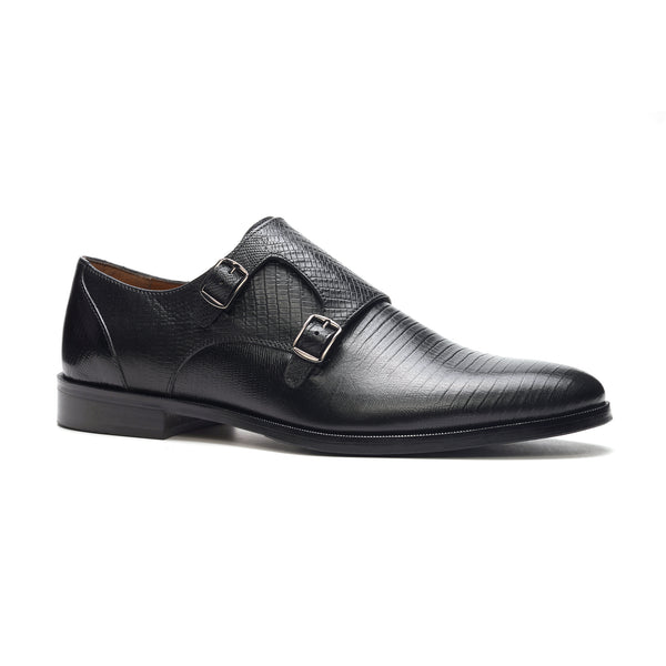 Carlos By Carlos Santana Jack Double Monk Strap // Black