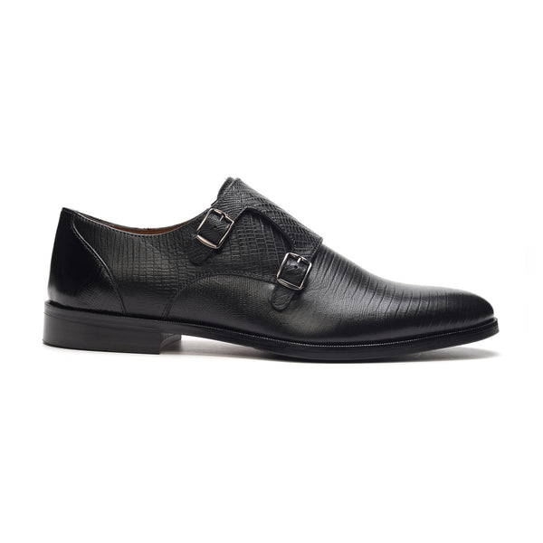 carlos by carlos santana Jack Double Monk Strap // Black